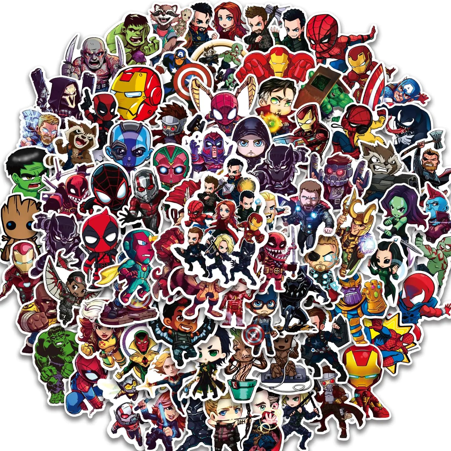 100Pcs Superheroes Stickers for Kids Waterproof Hero Stickers