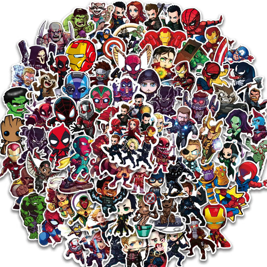 100Pcs Superheroes Stickers for Kids Waterproof Hero Stickers