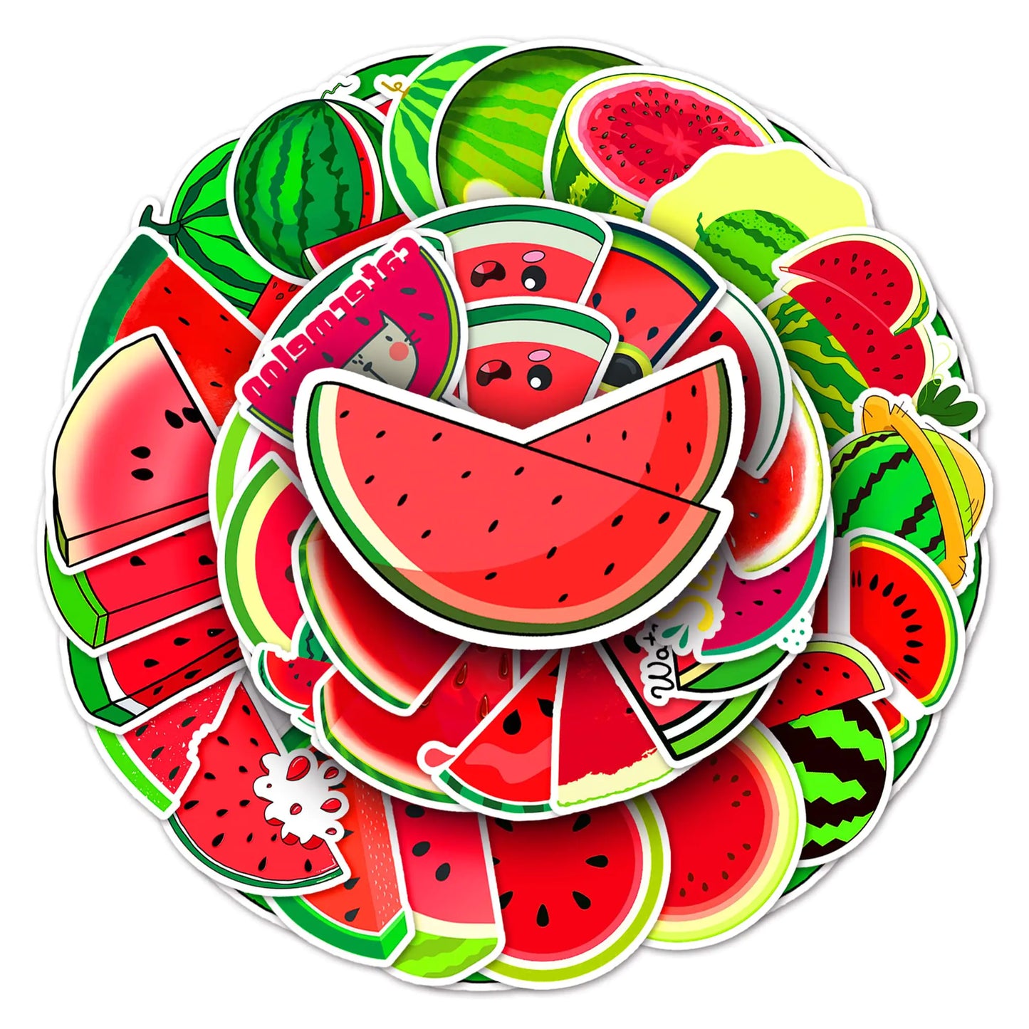 Aiwuding Watermelon Stickers Pack 50PCs