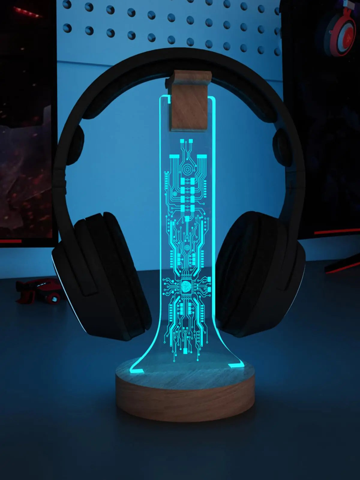 YuanDian Light up Headphone Stand for Desk Gaming Headset