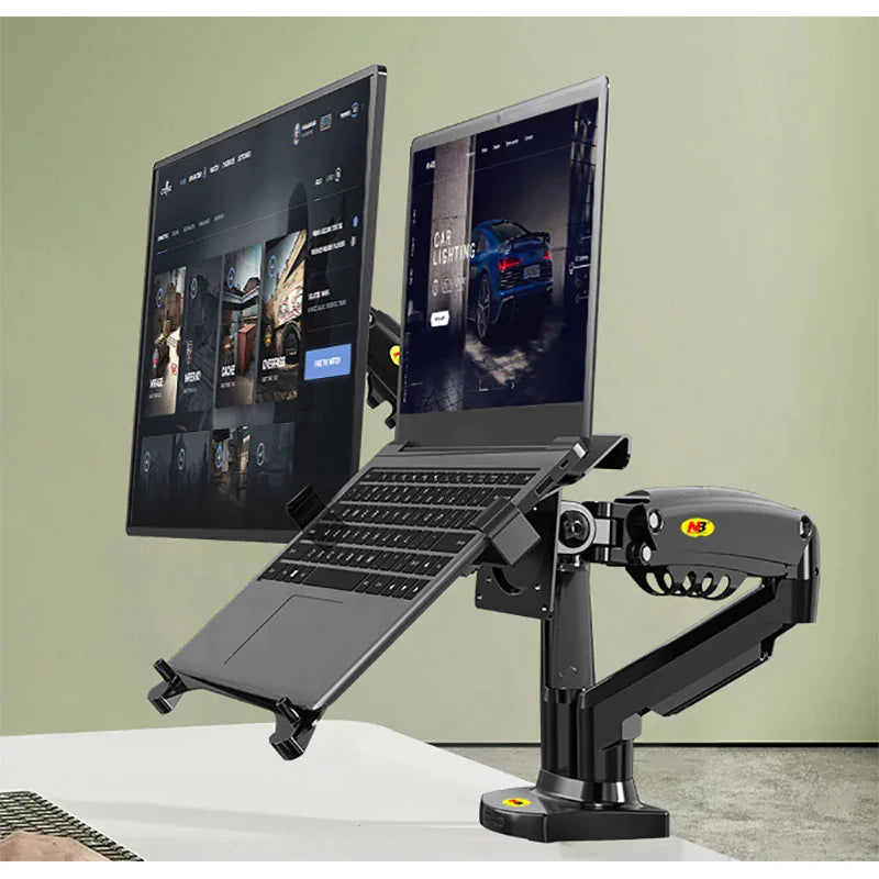 NB F160 Dual-Screen Monitor Stand with Adjustable Arm
